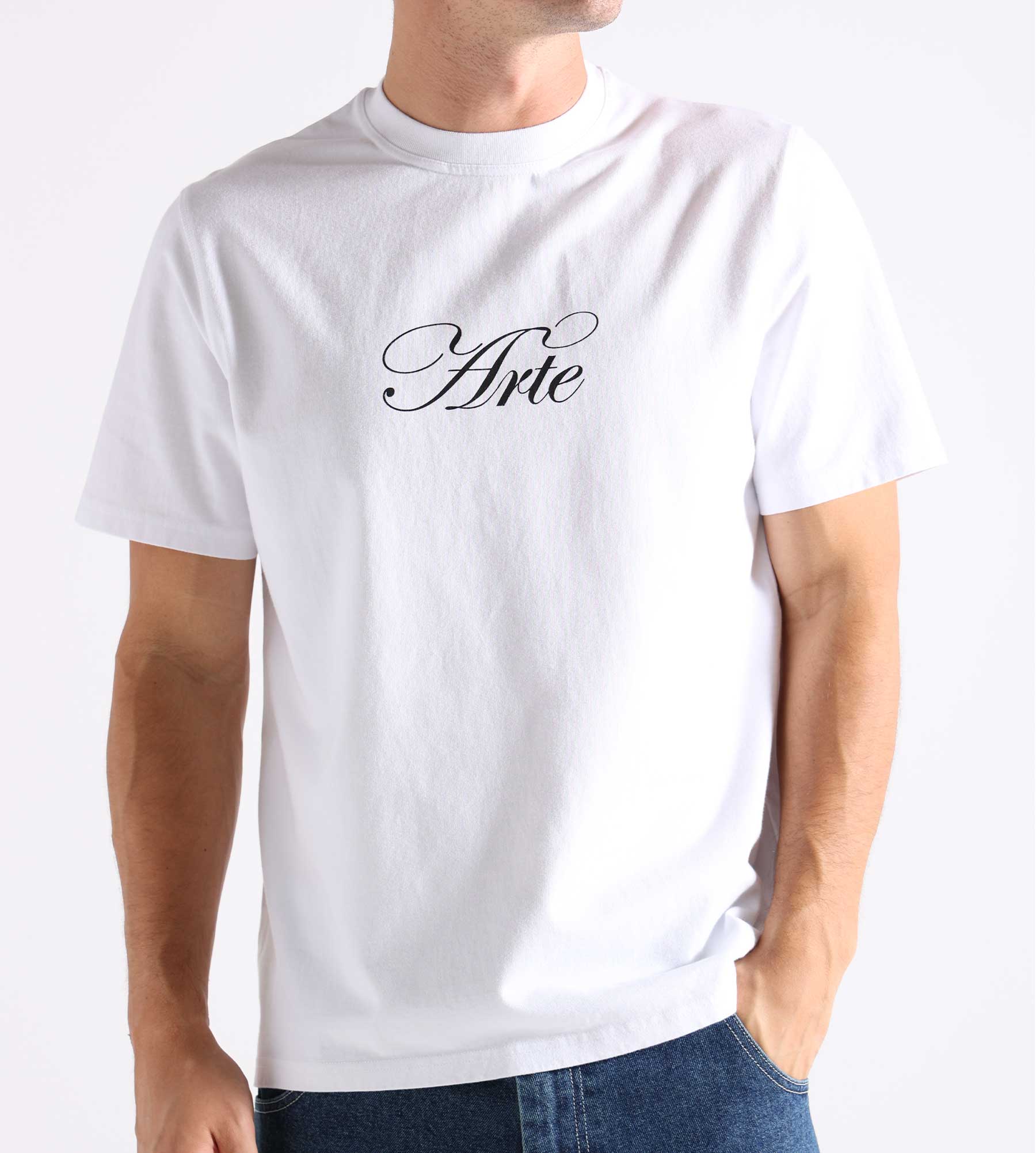 Arte Antwerp Script Logo T-shirt White