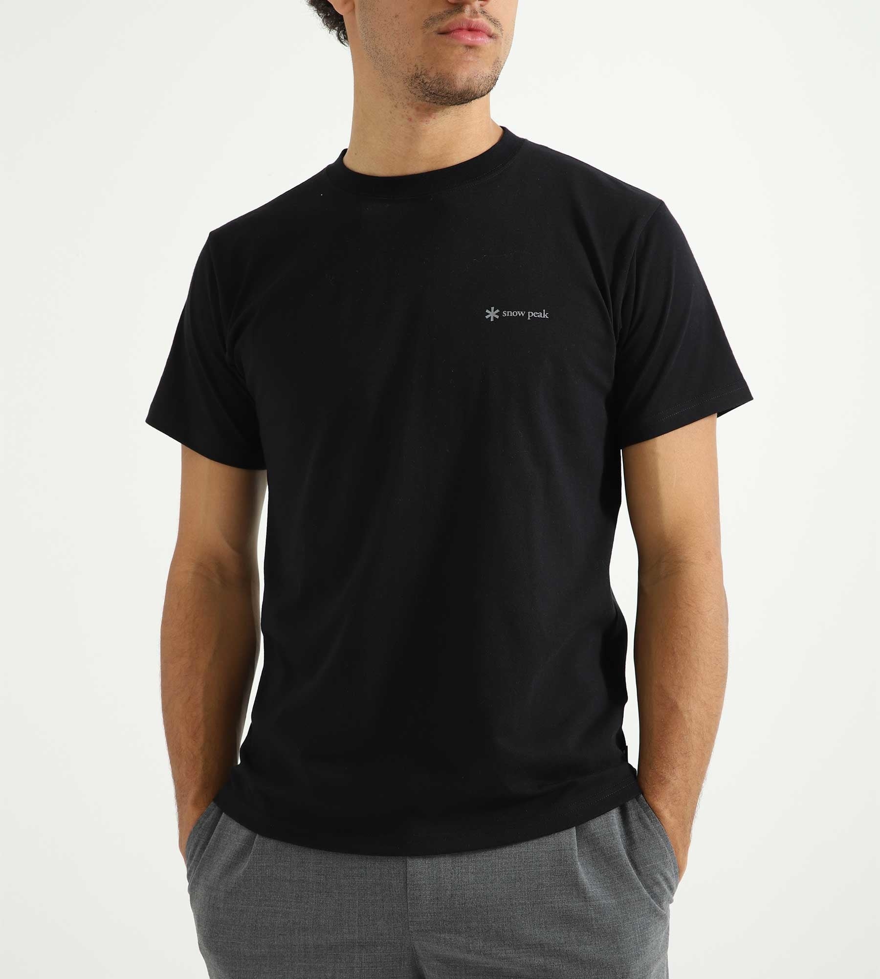 Snow Peak Logo T shirt Black