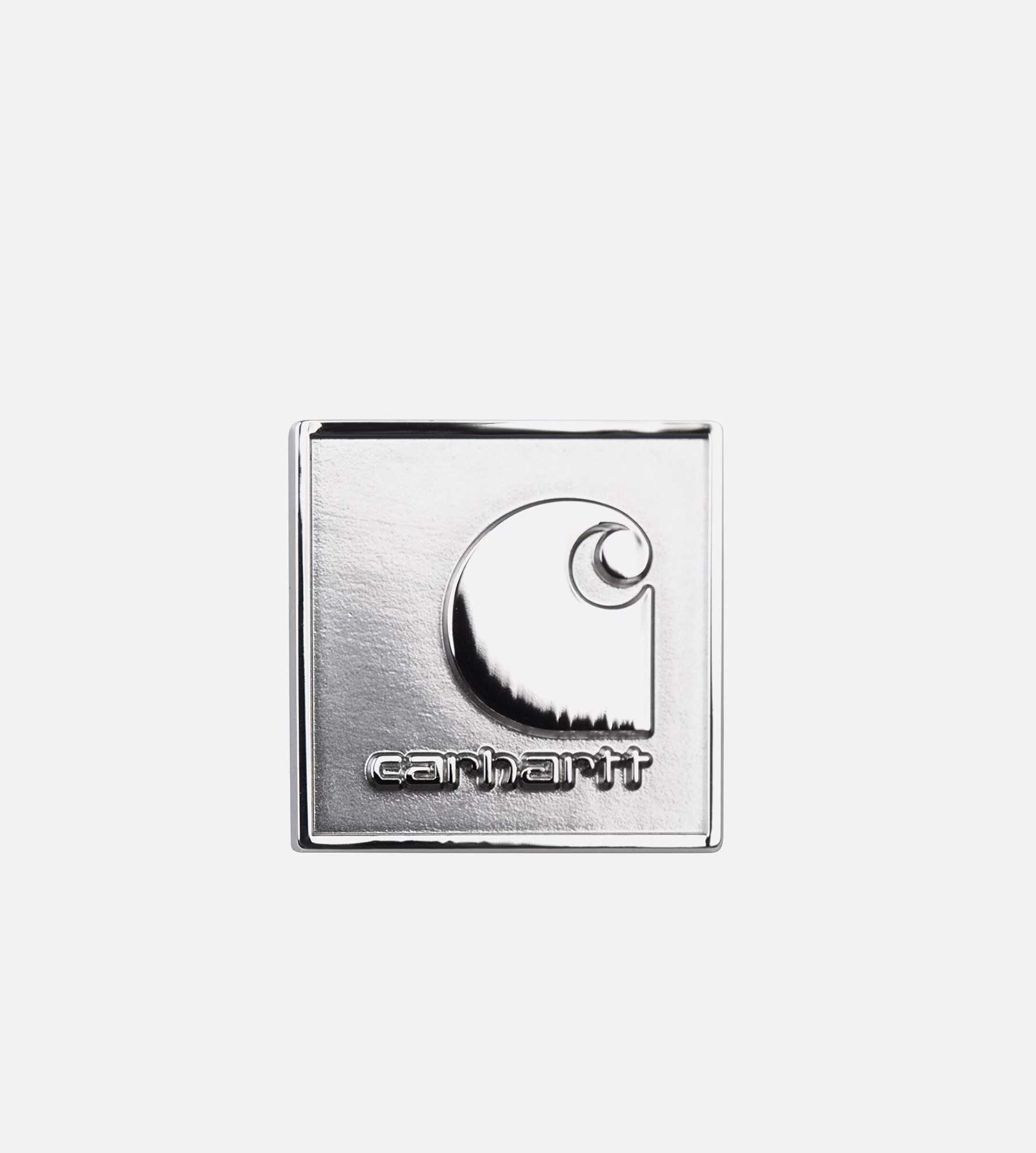 Carhartt WIP Square Label Pin Silver