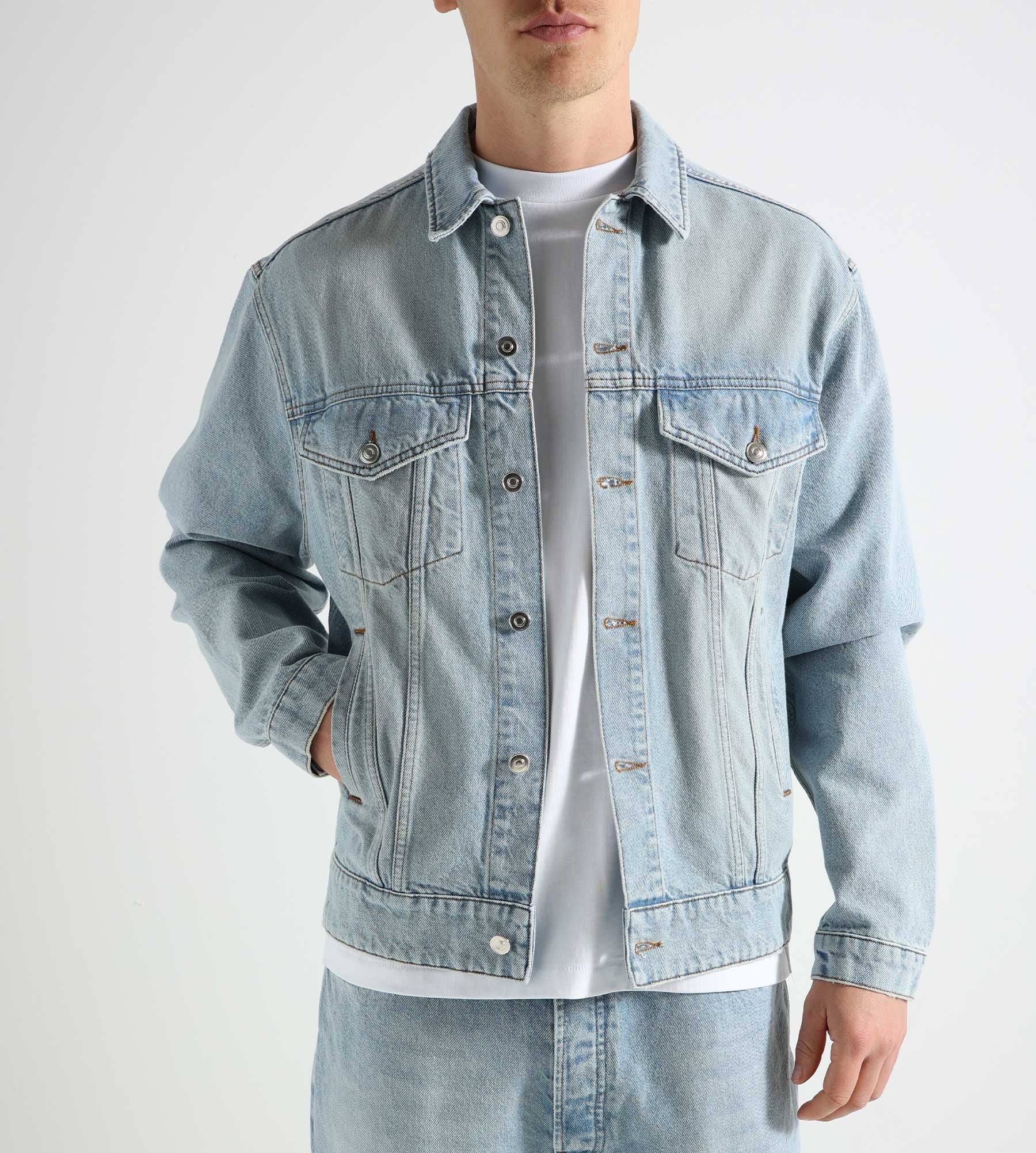 Sabbatical Crest Denim Jacket Washed Blue