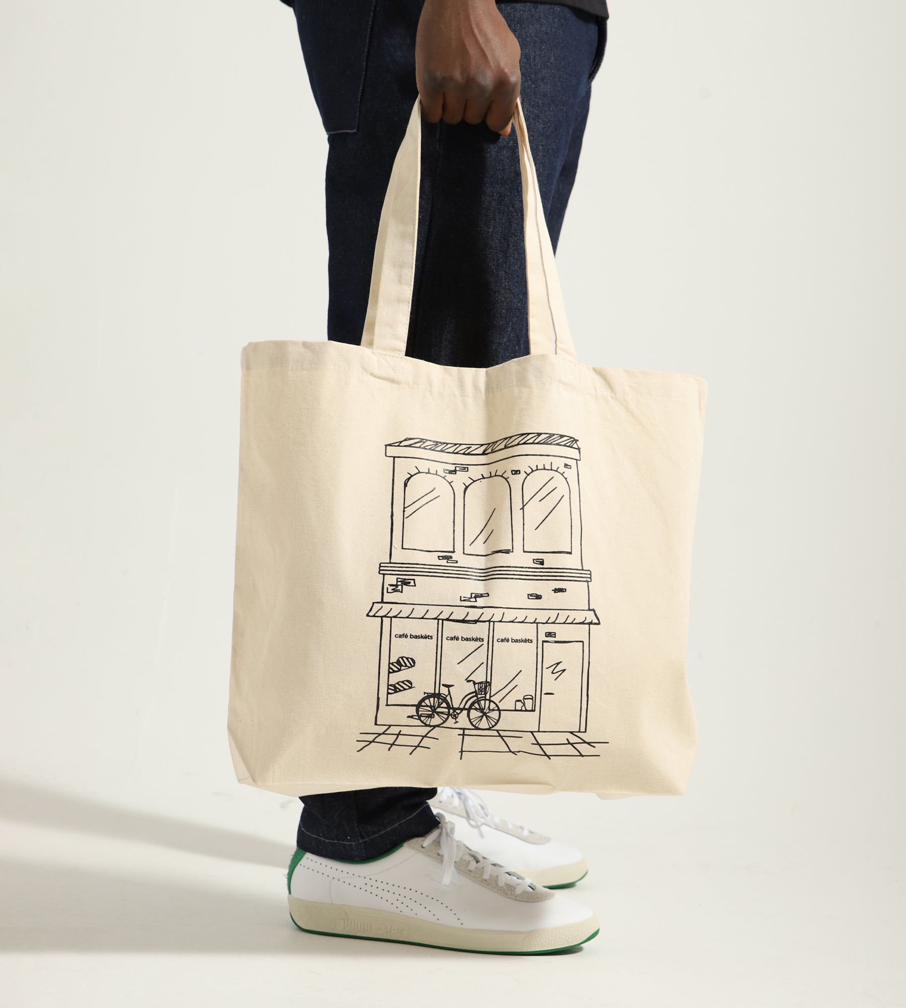 Café Baskèts Tote Bag Ecru