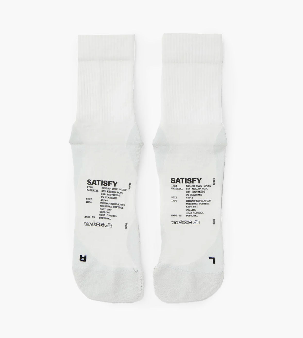 Satisfy Merino Nylon Tube Socks Off-White