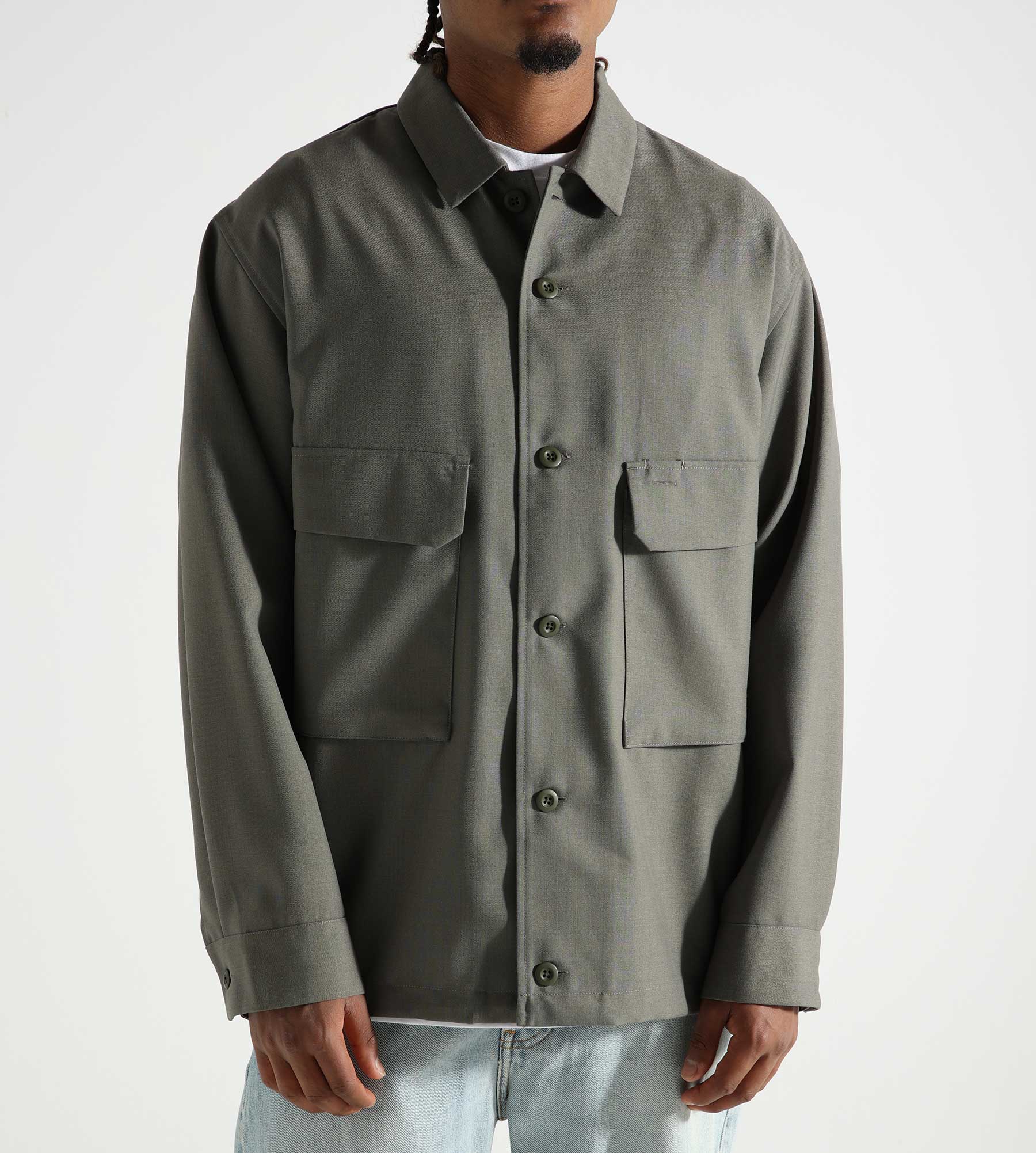 Snow Peak Hybrid Wool Shirt Olive