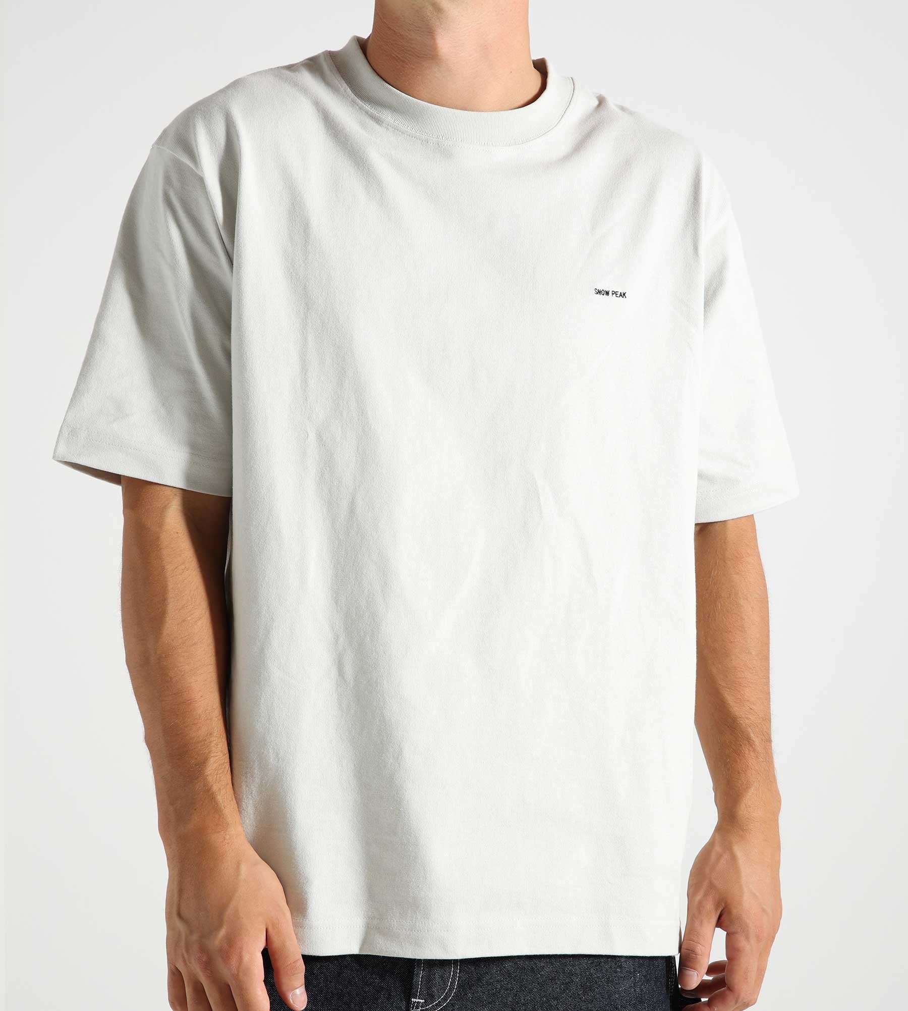 Snow Peak Heavy Cotton Border T-Shirt White