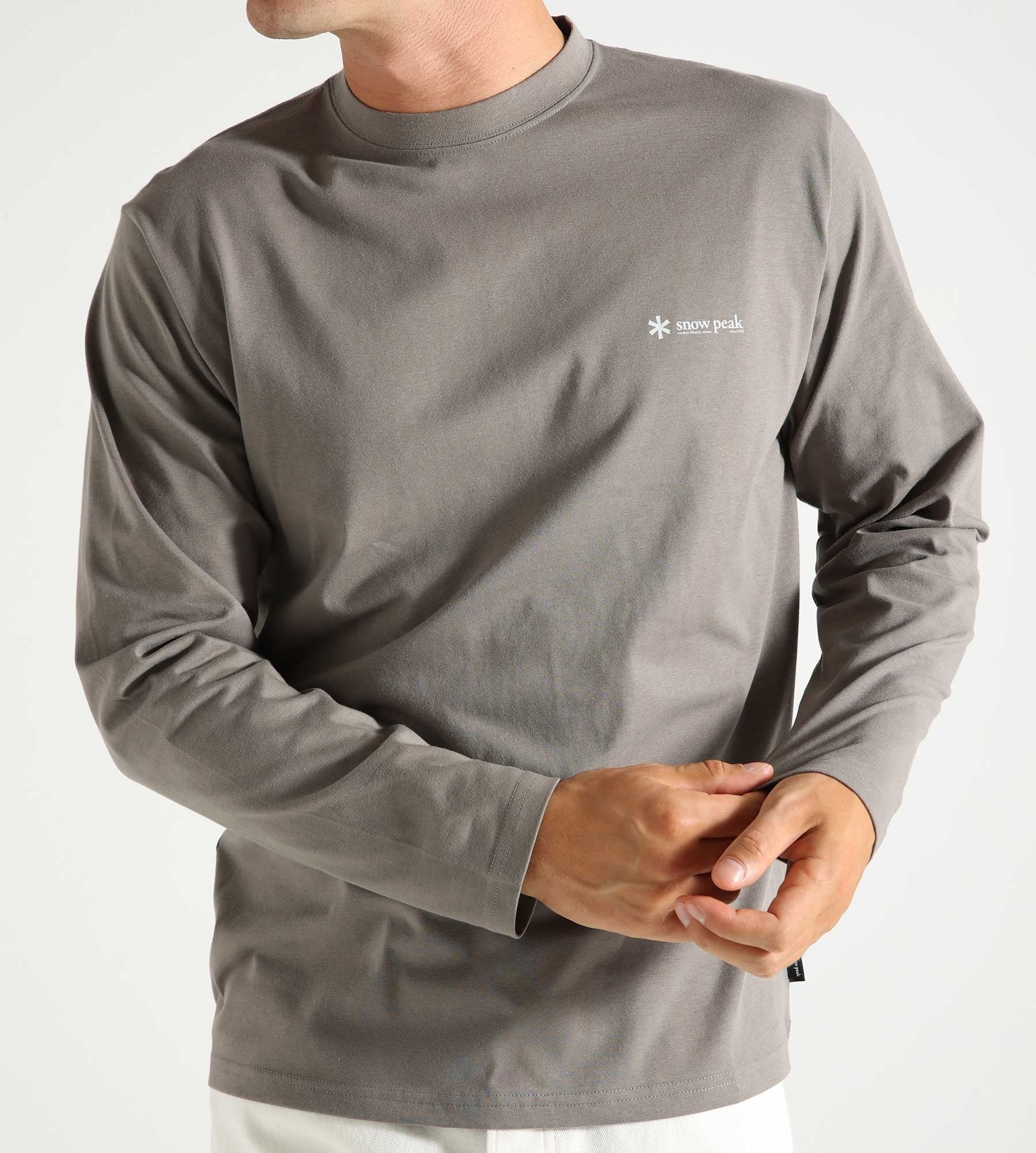 Snow Peak Sp Onepoint Logo Longsleeve Greige