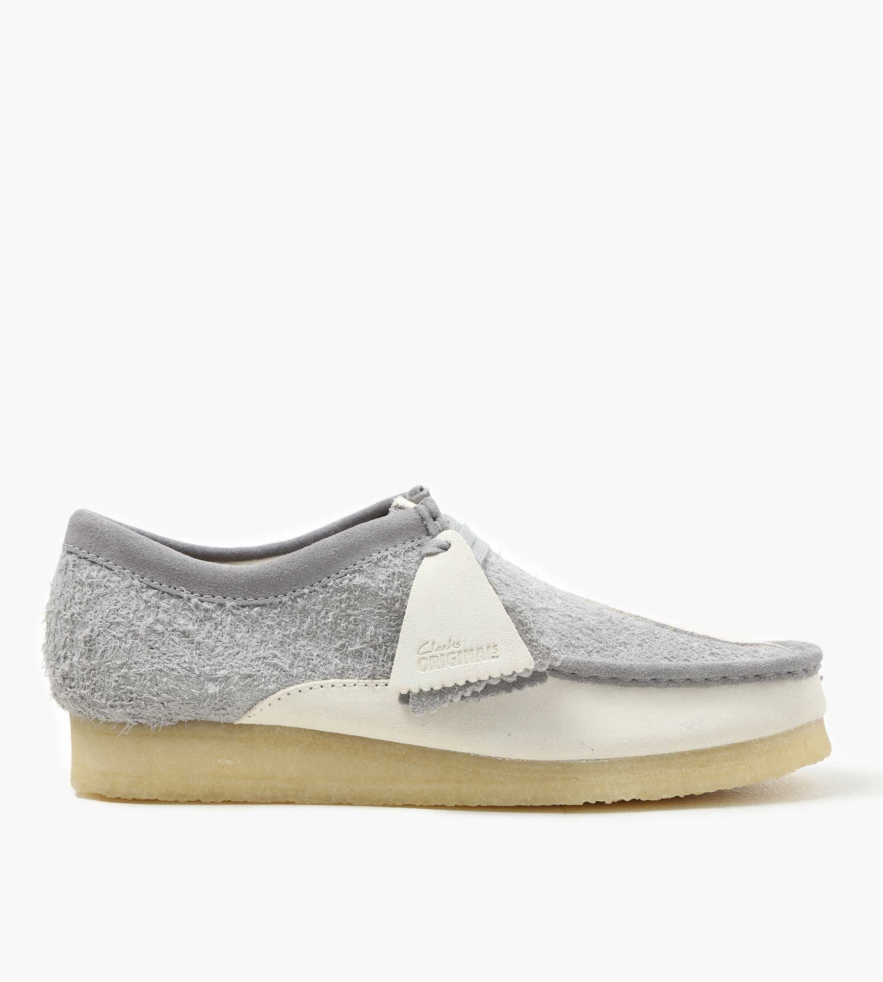 Clarks Wallabee Grey Off White