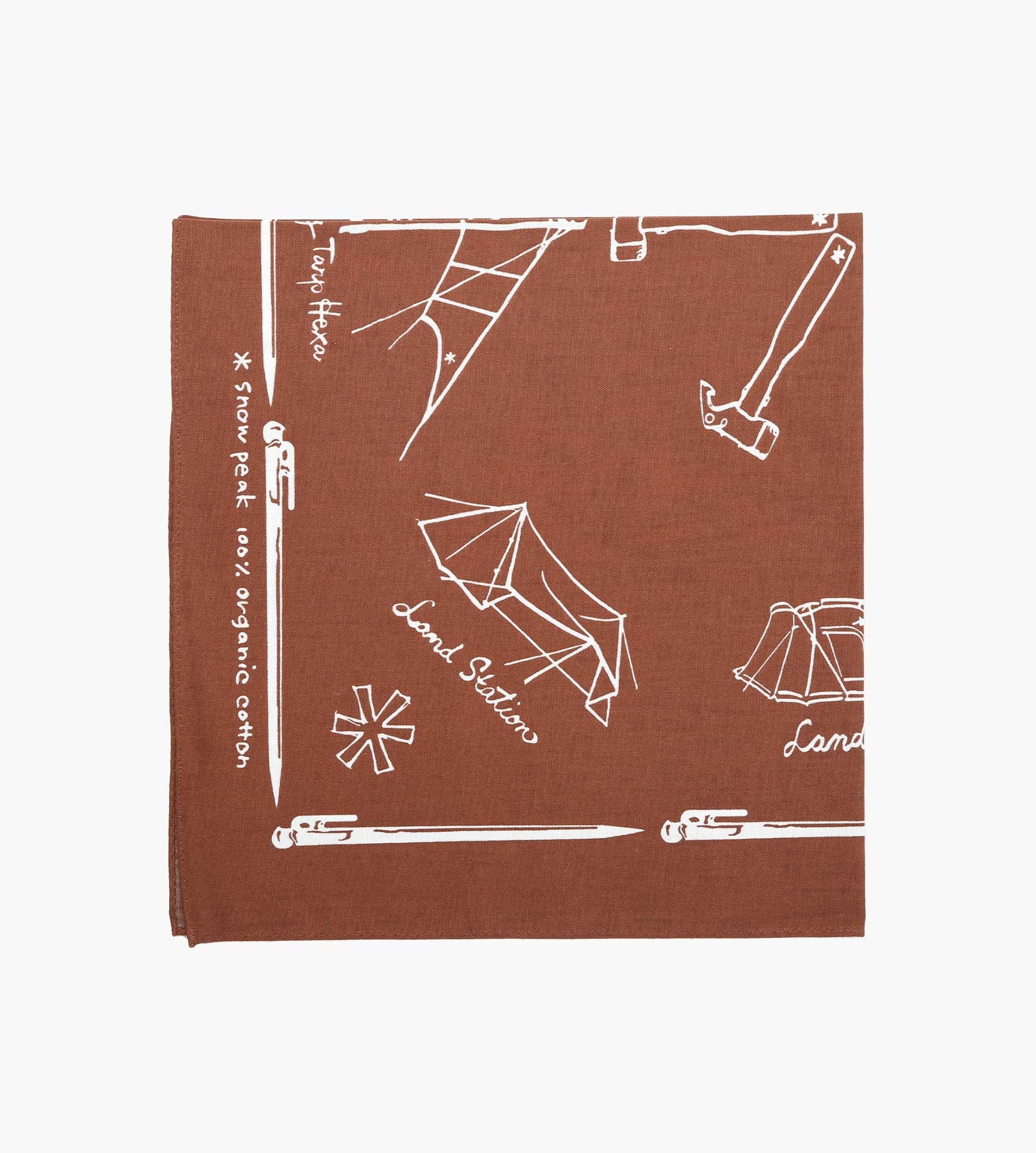 Snow Peak Organic Cotton Noasobi Bandana Orange