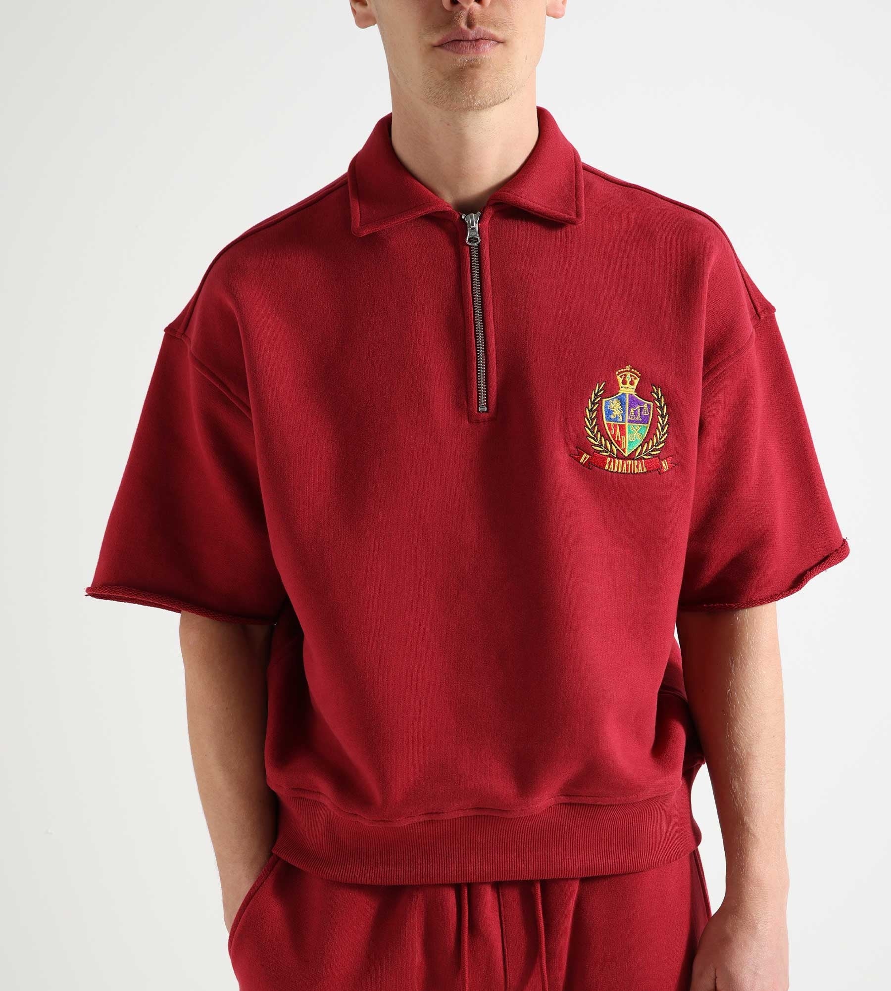 Sabbatical Crest Half Zip Sapphire Red