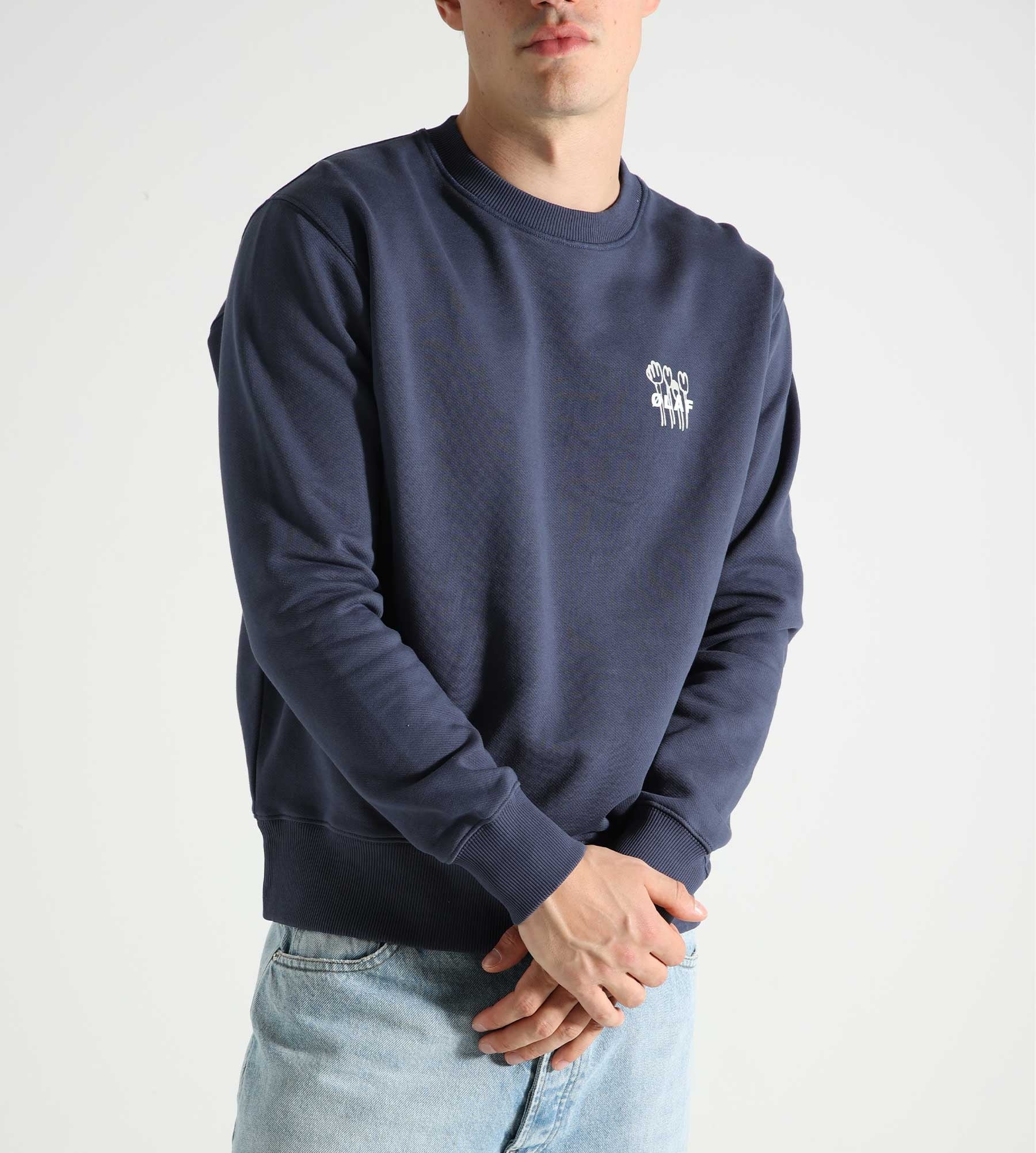 OLAF Flower Poster Crewneck Navy