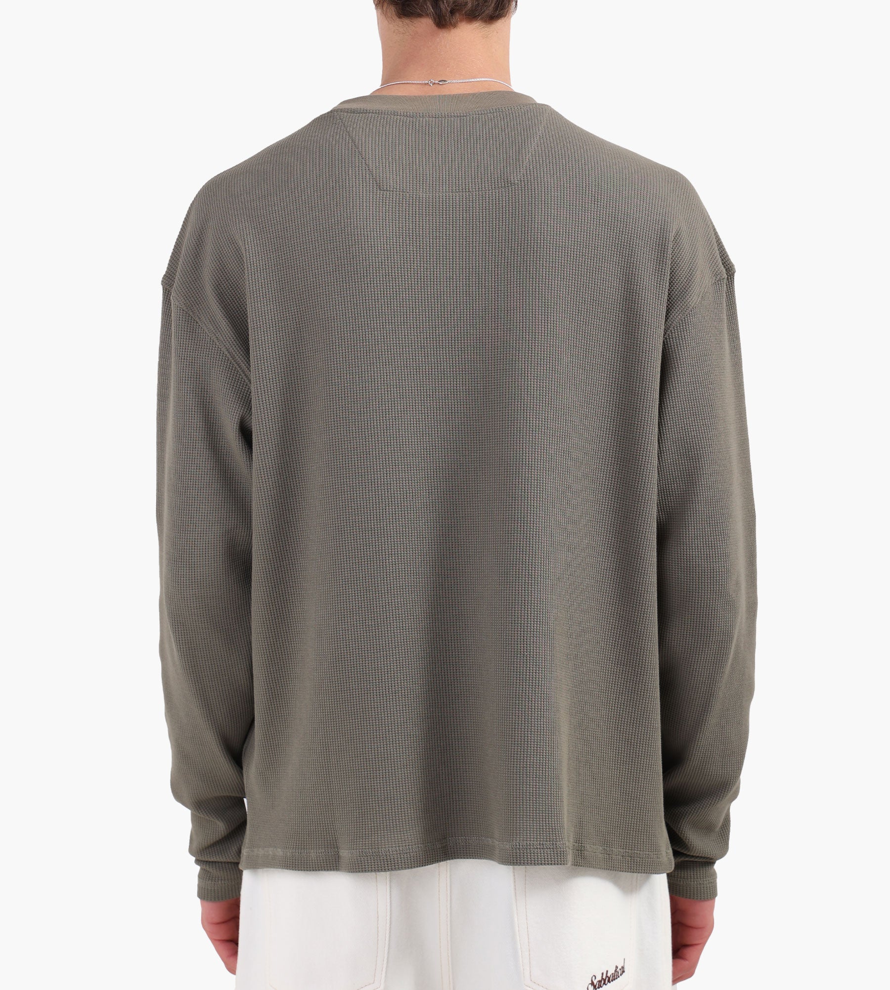 Baskèts Grid Waffle Longsleeve Khaki Green