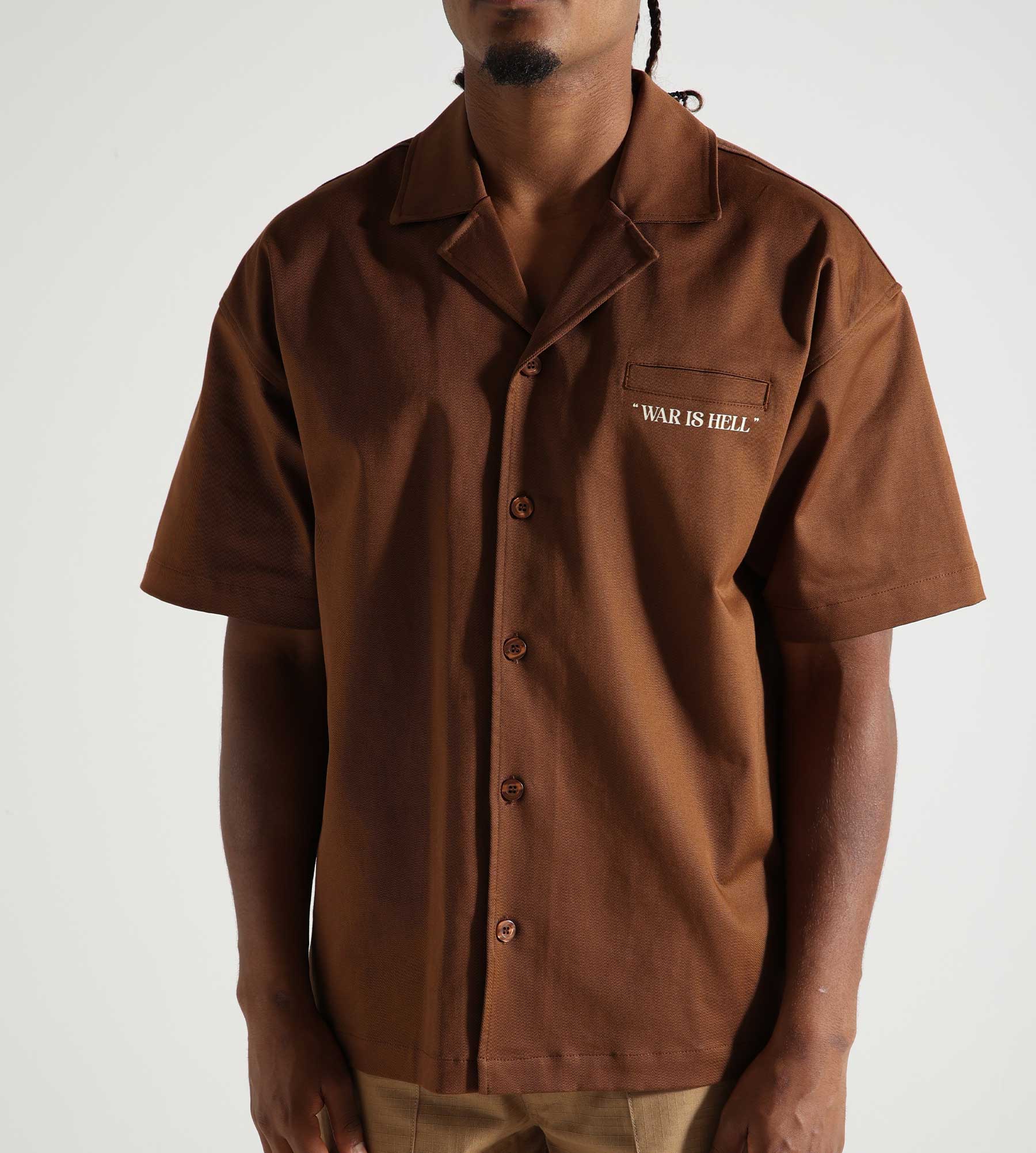 Sabbatical War is Hell Work Shirt Mud Brown