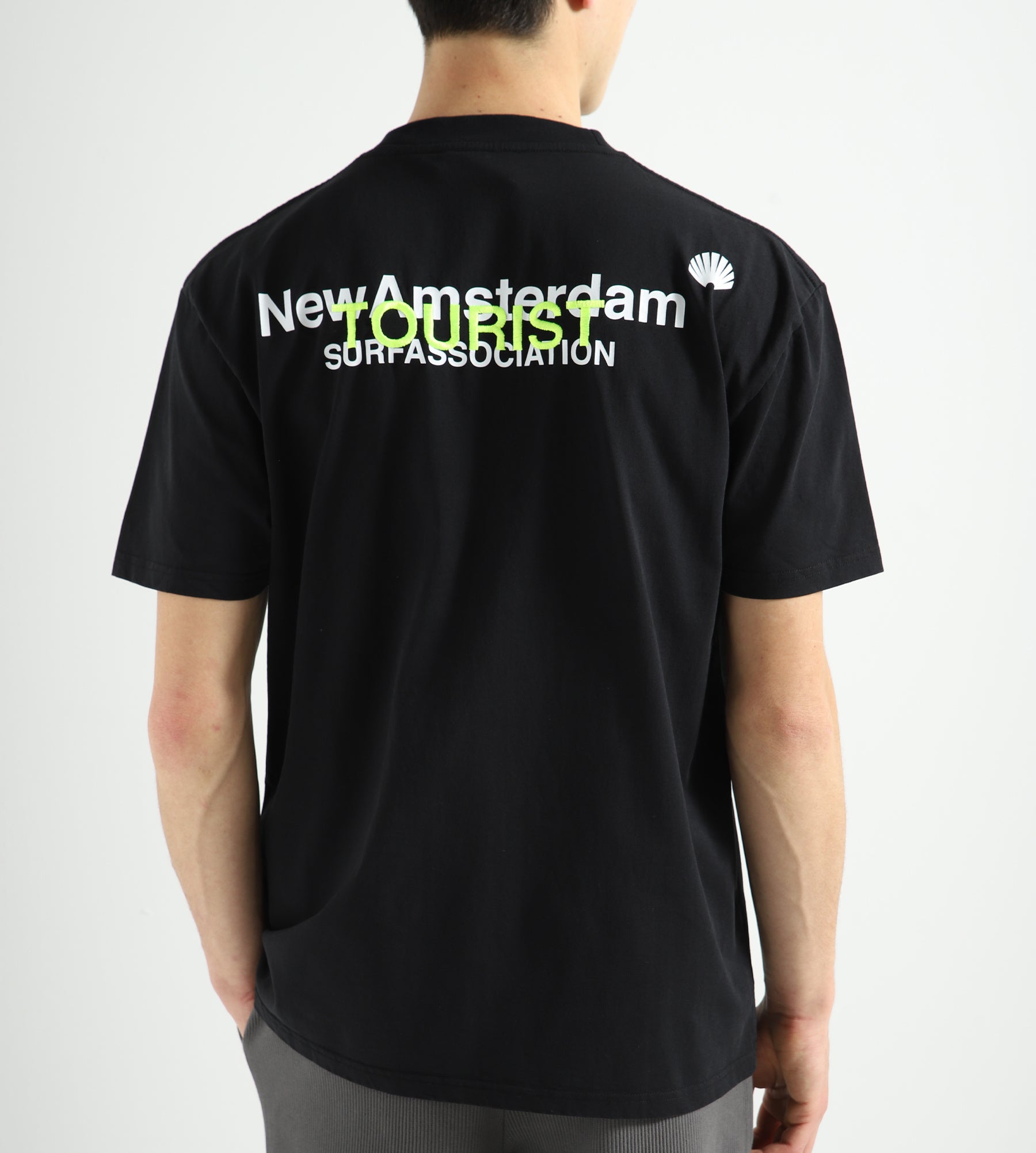 New Amsterdam Surf Association Logo Tourist T-Shirt Black