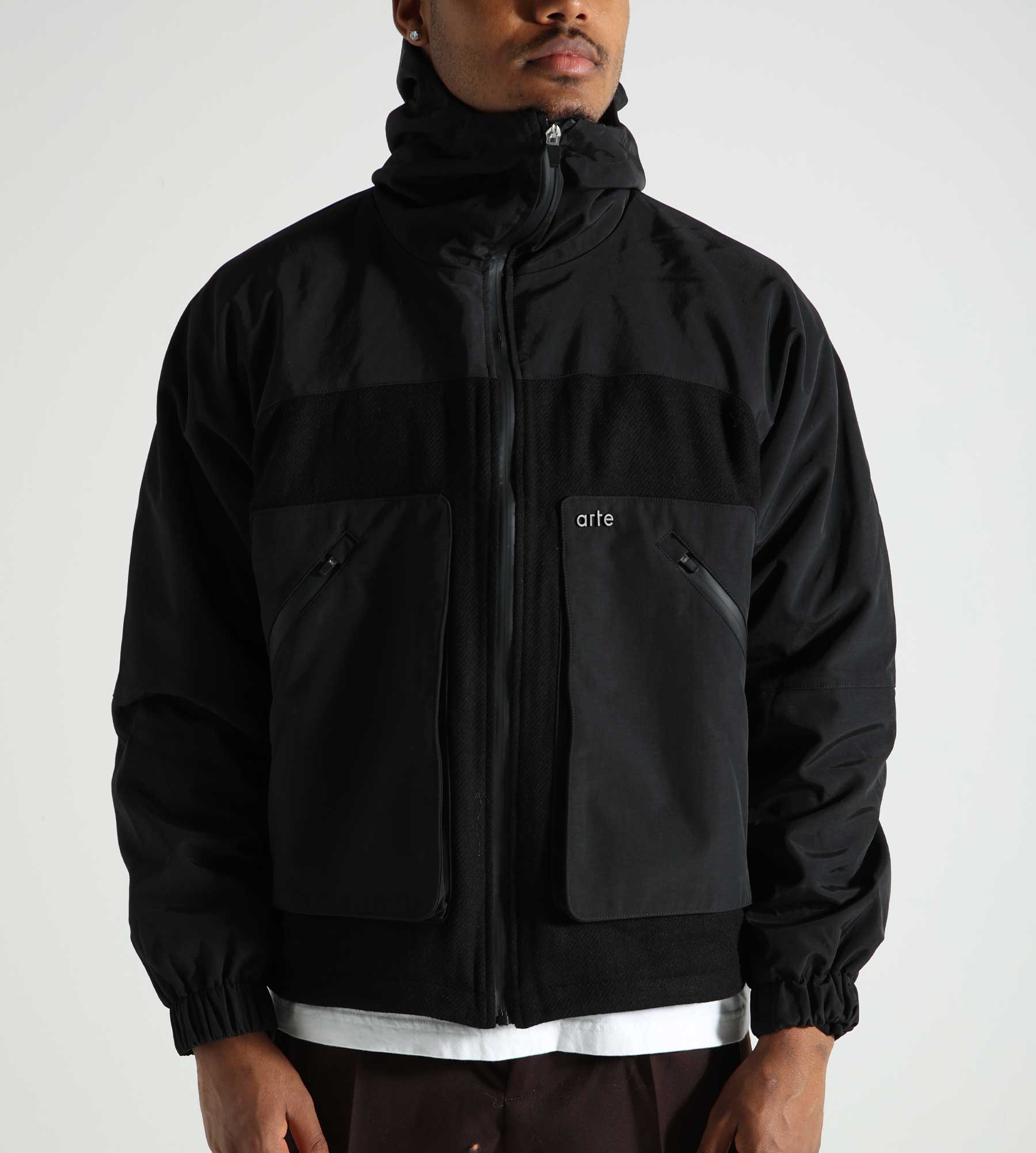 Arte Antwerp Wool Technical Jacket Black