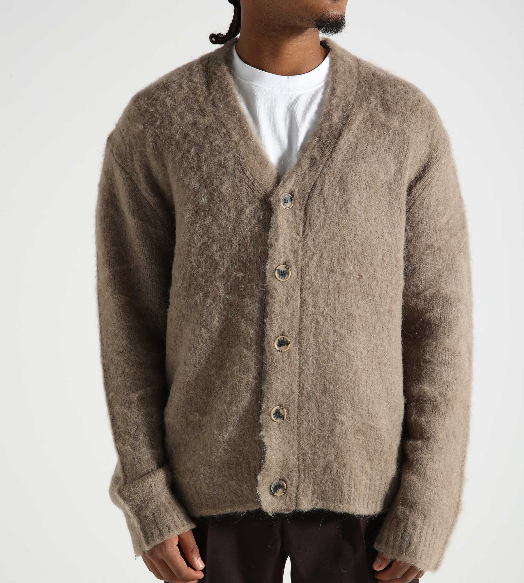 Wood Wood True Mohair Cardigan Acorn